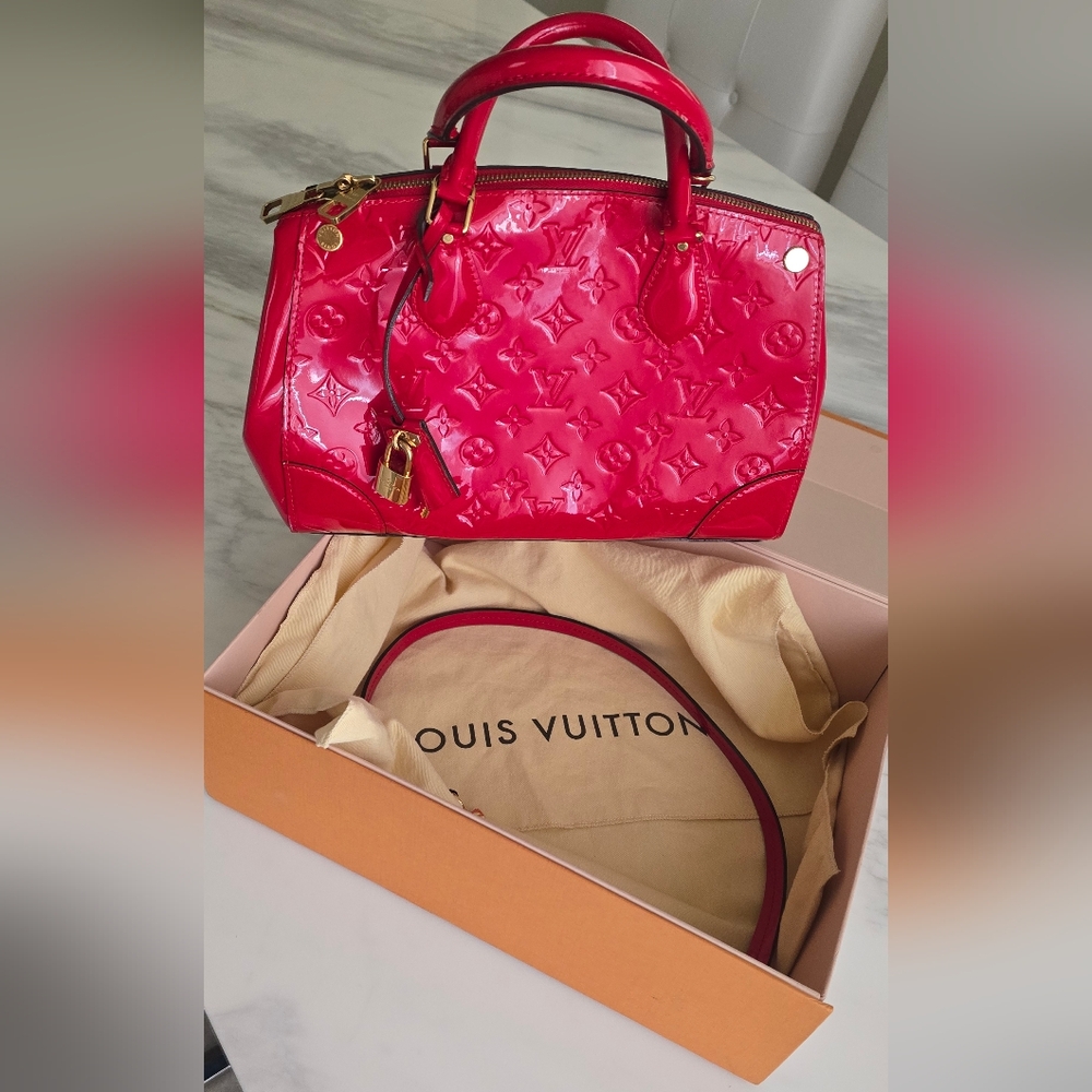 Louis Vuitton Red Patent Leather Tote